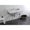 Kingston Brass 36 Carrara Marble Console Sink with Acrylic Legs, Marble WhitePolished Chrome LMS3630MA1 - alternate 2